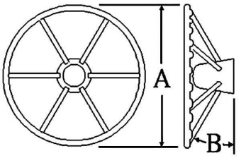 Allpa 3-Spoke Wheel 'Model 22' Stainless Steel With Carbon-Look Rim, Ø350mm, Depth 60mm