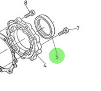 Nanni Diesel 970302758 - Crankshaft Oil Seal for HE and N Series Engines