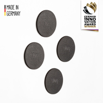Silwy U000-03KA-4 - Metal-Nano-Gel-Pads 5 cm Black, Set Of 4
