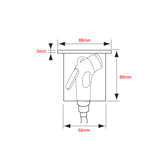 Nuova Rade 35791 - Case For Shower Head, Round, W/Lid, Ø66mm, White