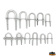Trem N3410080 - AISI 316 U-Bolts With Double Plate And Nuts M8 6 Pieces Trem N3410080 - AISI 316 U-Bolts With Double Plate And Nuts M8 6 Pieces