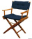 Osculati 71.326.30 - Teak Folding Chair Blue Padded Fabric