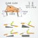 Clamcleat CL803 Tapered Pad for CL209, CL254 & CL254AN Cleats, Polypropylene