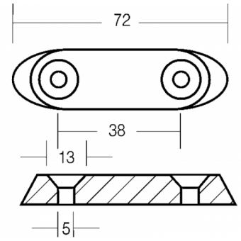 E. Polipodio Zinc Small Plate For 3,5/50 HP Engine