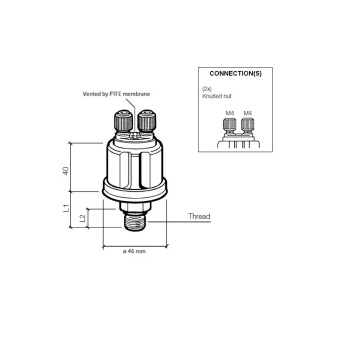 VDO 360-081-032-014C – Pressure Sender 0-10 Bar 1/8-27 NPTF
