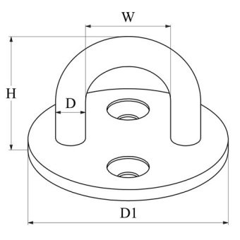 Hollex Deck Eye Ø33mm Stainless Steel 316