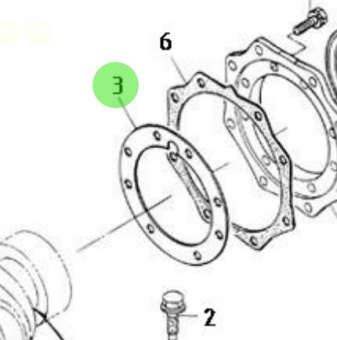 Nanni Diesel 970141506 - Bearing Case Gasket for Crankshaft Bearings