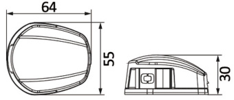 Osculati 11.480.03BU - NEMO LED Navigation Light - 225° Stern Bulk Horizontal Mounting (Bulk 6 pcs/pair)