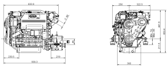 Solé Marine Engine SK-60 With Technodrive Gearbox TMC260, R=2:1