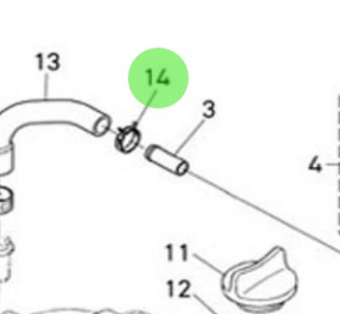 Nanni Diesel 970312976 - Hose Clamp for Cylinder Head Cover