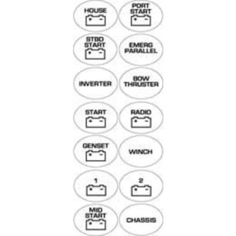 BEP 713 - Label Set - 701 Contour Battery Master Switch