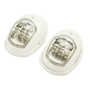 Euromarine Navigation Light - LED X6 - PVC White - Set Of 2