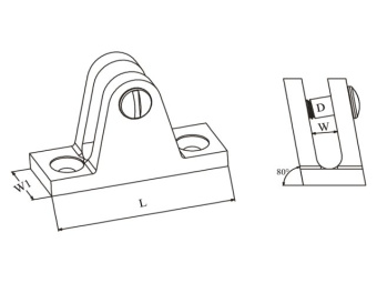 Talamex Deckmount Stainless Steel 80° With Screw