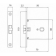 Olcese Ricci Mortise Door Lock 70X60 mm