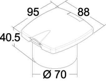 Osculati 15.148.07BU - Shower box New Edge chrome 4 m (Bulk 10 pz) (10 pcs.)