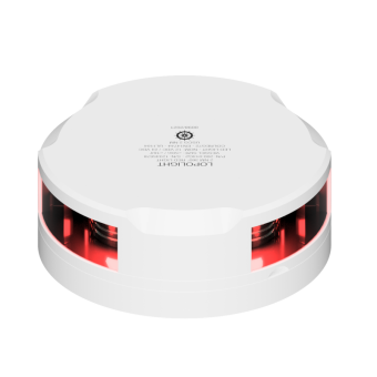Lopolight 201-014-WH-UL - Navigation Light 2NM 360° Red, White Ceramic Coated, UL
