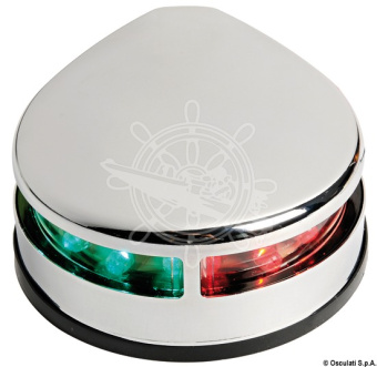 Osculati 11.041.21 - Bicolor navigation light polished Stainless Steel body