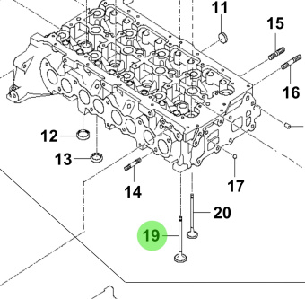 Bukh 22211-2F000 - Intake Valve for R210J Cylinder Heads