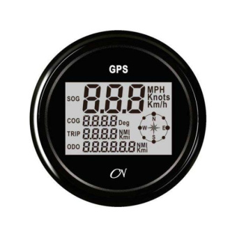 GPS Speedometer - Black Dial, Black Bezel, Scale 0 - 9900, Ø96 mm