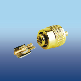 Glomex RA132SOLDERLESS Solderless PL-259 Male Gold Plated Connector For RG58C/U