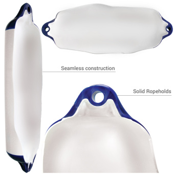 Ocean 71986 - Boat Fender HD H4 White/Blue 19x64cm