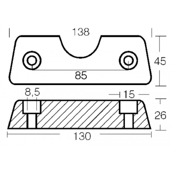 Tecnoseal Zinc Bar For DPX Legs