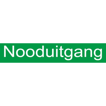 Marine Emergency Exit Identification Sticker, Dutch, Soft PVC
