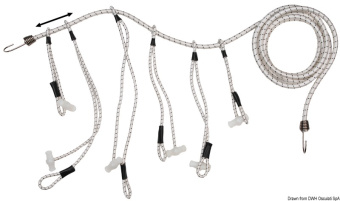 Osculati Centipede Series Sail Ties with 6 Arms for Boats 5-12 m
