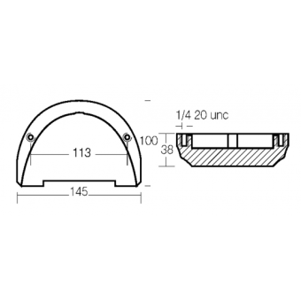 Tecnoseal Aluminium Plate For SX/DP-S Leg