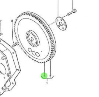 Nanni Diesel 970491703 - Flywheel Ring Gear for HE Series Engines