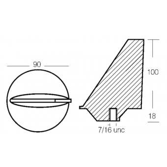 E. Polipodio Zinc Long Fin For Stren-drive 80/140 HP