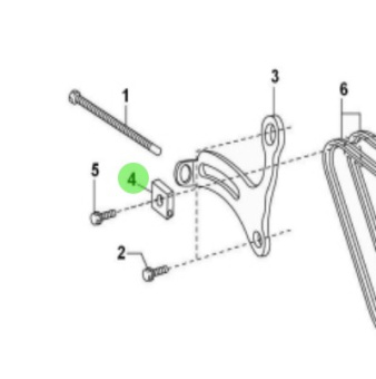 Nanni Diesel 970312723 - Fan Belt Adjusting Slider for Alternator Assembly