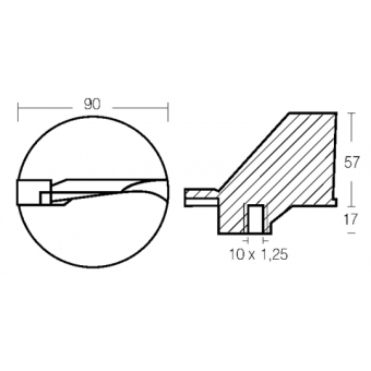Tecnoseal Aluminium Fin For 90/225-V4-V6 Engine