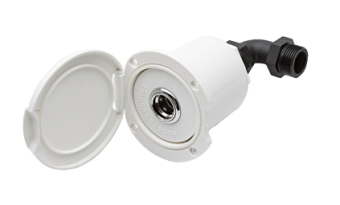 Allpa Shower Housing With Water Inlet Or Outlet, Inlet, White Plastic