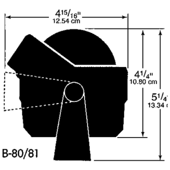 Ritchie Compass Model 'Voyager B-81', 12v, Bracket Mount Compass, Dial Ø76,2mm/5°, Black
