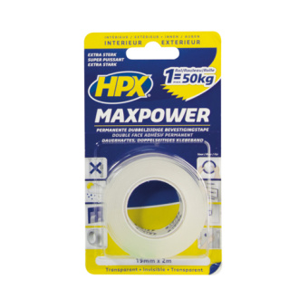 HPX HT1902 - Max Power Transparent Tape 19mm x 2m