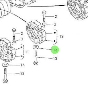 Nanni Diesel 970301979 - Plain Washer for Crankshaft Bearings