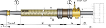 Vetus BG40/1500 Polyester Stern Tube, Length 1500mm. (Includes Cutless Bearing, Diameter 40mm)