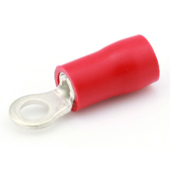 Ring Terminal - Red, 3.7mm, 100 pcs