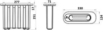 Osculati 49.525.00 - Recess-Fit 7-Step Emergency Ladder 2400x250 mm (ISO 15085 & ABYC H-41)