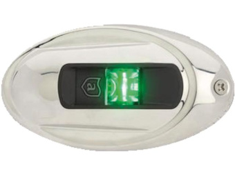 Attwood NV4012SSG-7 - Starboard Light LED Lightarmor Vertical Oval SS