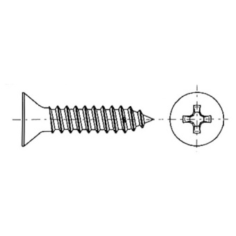 TREM Stainless Steel Cross-Recessed Countersunk Self-Tapping Screws Ø2.9–4.8 mm