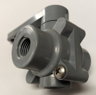 Parker 60-0140 3-Way 1/4" FNPT PVC Product Selector Valve