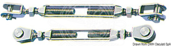 Osculati 07.198.06 - Turnbuckle With Two Fixed Jaws AISI 316 6 mm