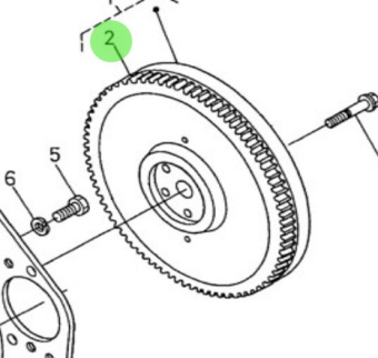 Nanni Diesel 970313046 - Ring Gear for Flywheel and Injection Pump Drive