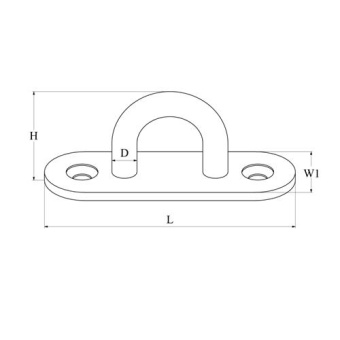 Hollex Oval Deck Eye 80x26mm Stainless Steel 316