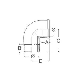 Guidi Bronze Elbow 90° Male-Female 1/2"