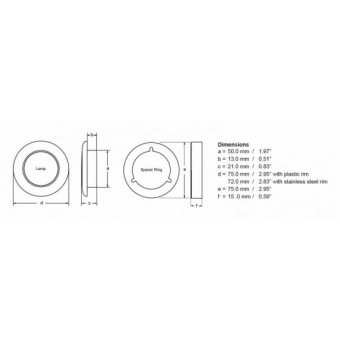 Hella Marine Warm White Courtesy Light - Plastic 12V