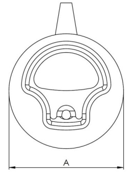 Hollex Hatch Handle Lockable 61mm