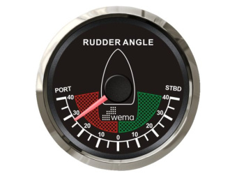 Wema 210621 - Silverline Rudder Indicator Gauge NMEA2000 Black
